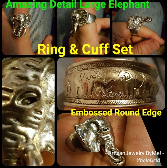 Sale Artisan Elephant HandmadeBracelet&Ring Sets - Picture 2 of 14
